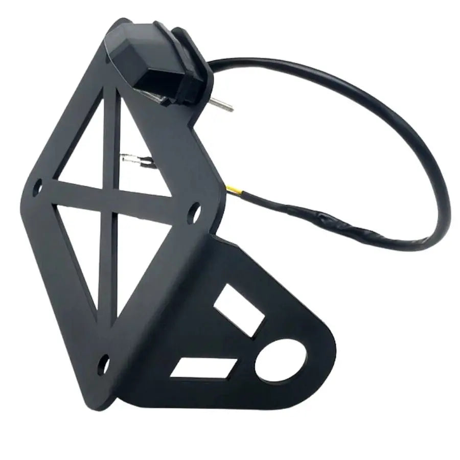 1 Set Motorcycle Side Mount LED License Plate Light Universal Motorbike Registration Number Holder Bracket With Rear Lamp