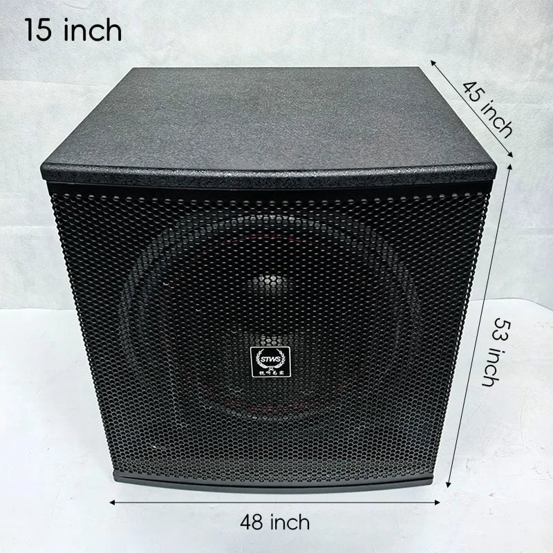 12/15 Inch Powered Subwoofer Speaker 300W Active Speakers High Power Deep Bass Sound Audio Box for Bar Home Stage Karaoke Party