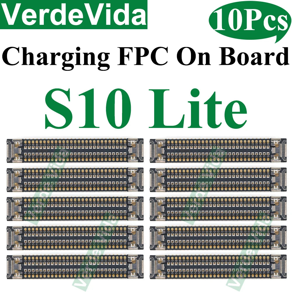 10pcs USB Charging FPC Connector For Samsung S22 S23 S24 Ultra S21 S20 FE S10 Plus Note 10 Charger Plug Motherboard On Board