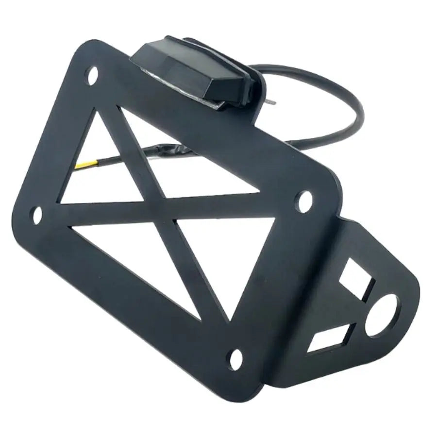 1 Set Motorcycle Side Mount LED License Plate Light Universal Motorbike Registration Number Holder Bracket With Rear Lamp