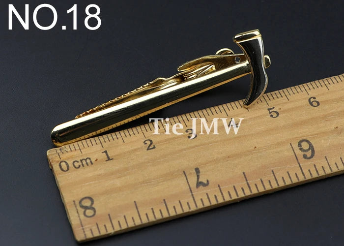 1 Piece Chrome Stainless Glasses Car Airplane Fork Spoon Shape Metal Tie Clip for Men Necktie Clips Pin For Mens Gift
