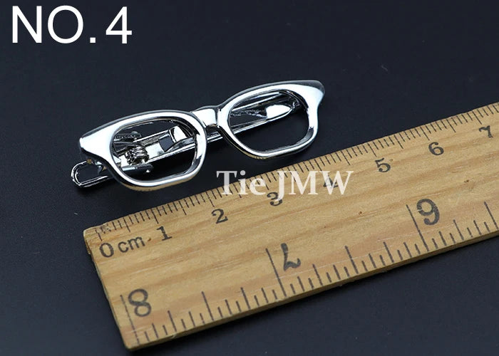 1 Piece Chrome Stainless Glasses Car Airplane Fork Spoon Shape Metal Tie Clip for Men Necktie Clips Pin For Mens Gift