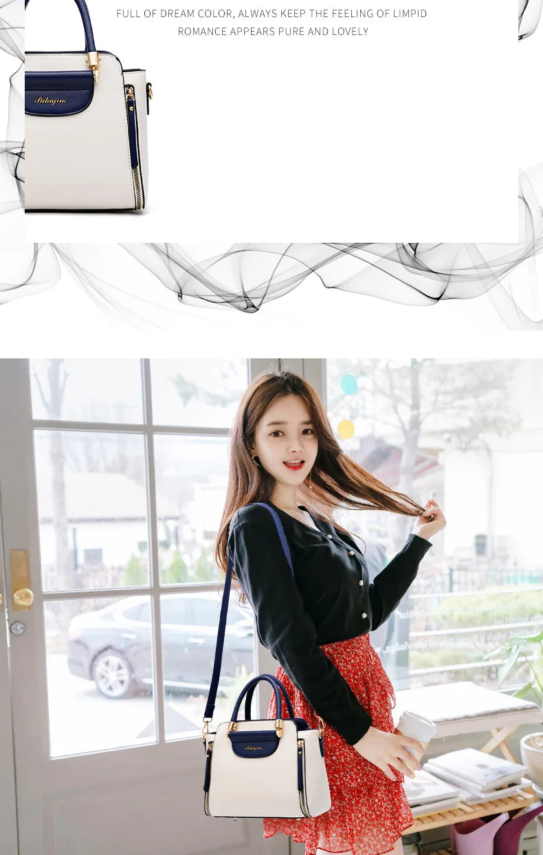 Women's bag 2025 new fashion women's bags hit color hand-held  bag Europeand the United States all-match shoulder messenger bag