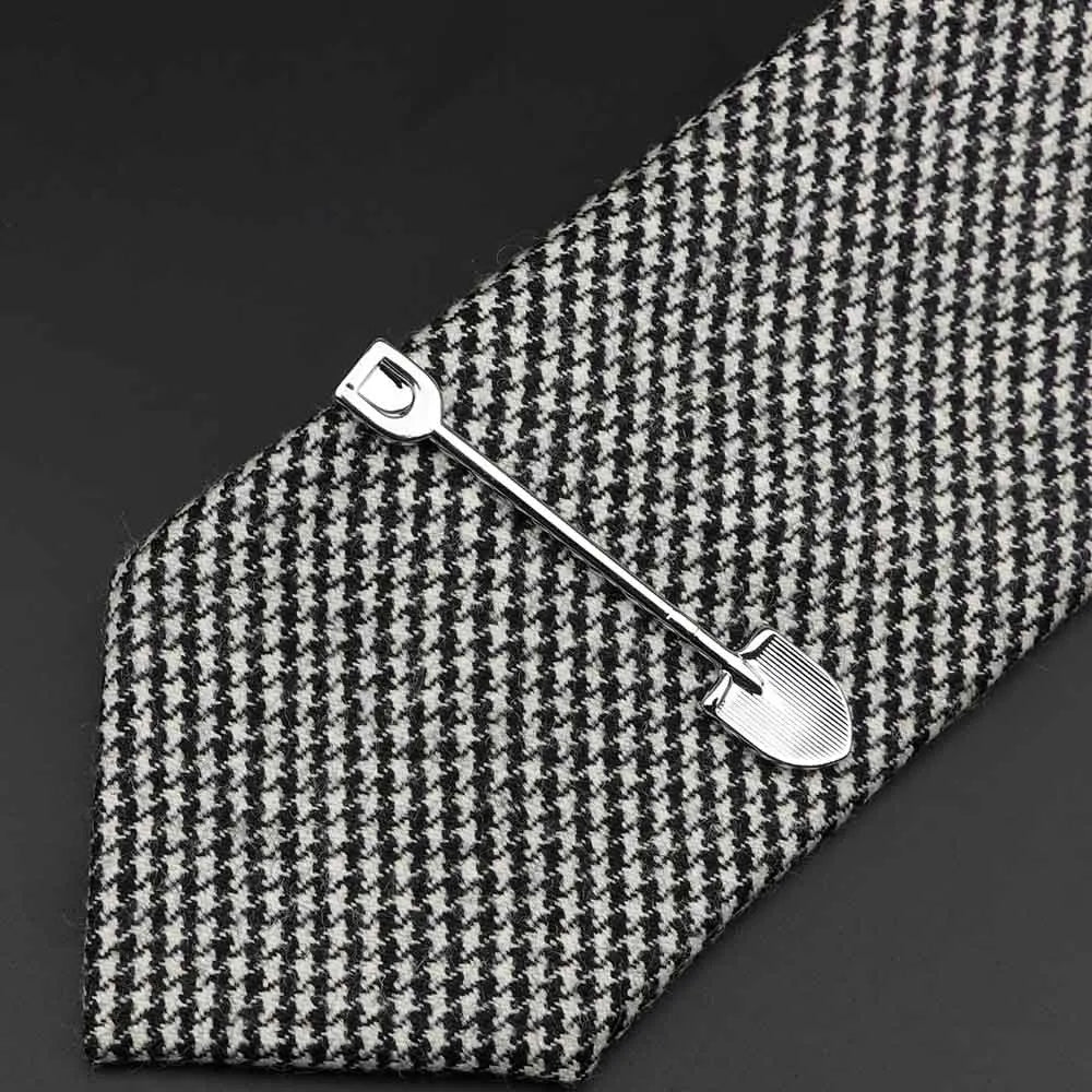 1 Piece Chrome Stainless Glasses Car Airplane Fork Spoon Shape Metal Tie Clip for Men Necktie Clips Pin For Mens Gift
