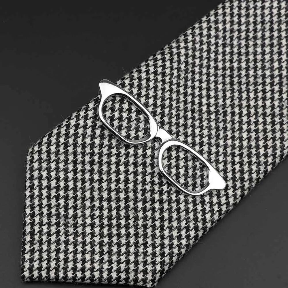 1 Piece Chrome Stainless Glasses Car Airplane Fork Spoon Shape Metal Tie Clip for Men Necktie Clips Pin For Mens Gift