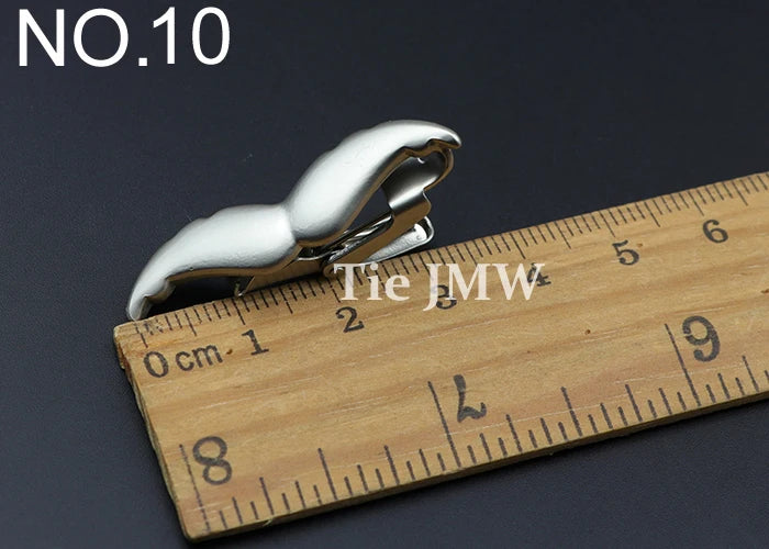 1 Piece Chrome Stainless Glasses Car Airplane Fork Spoon Shape Metal Tie Clip for Men Necktie Clips Pin For Mens Gift