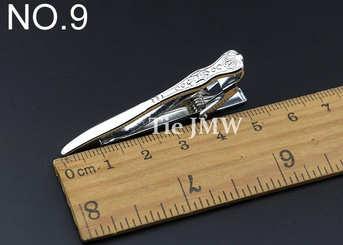 1 Piece Chrome Stainless Glasses Car Airplane Fork Spoon Shape Metal Tie Clip for Men Necktie Clips Pin For Mens Gift