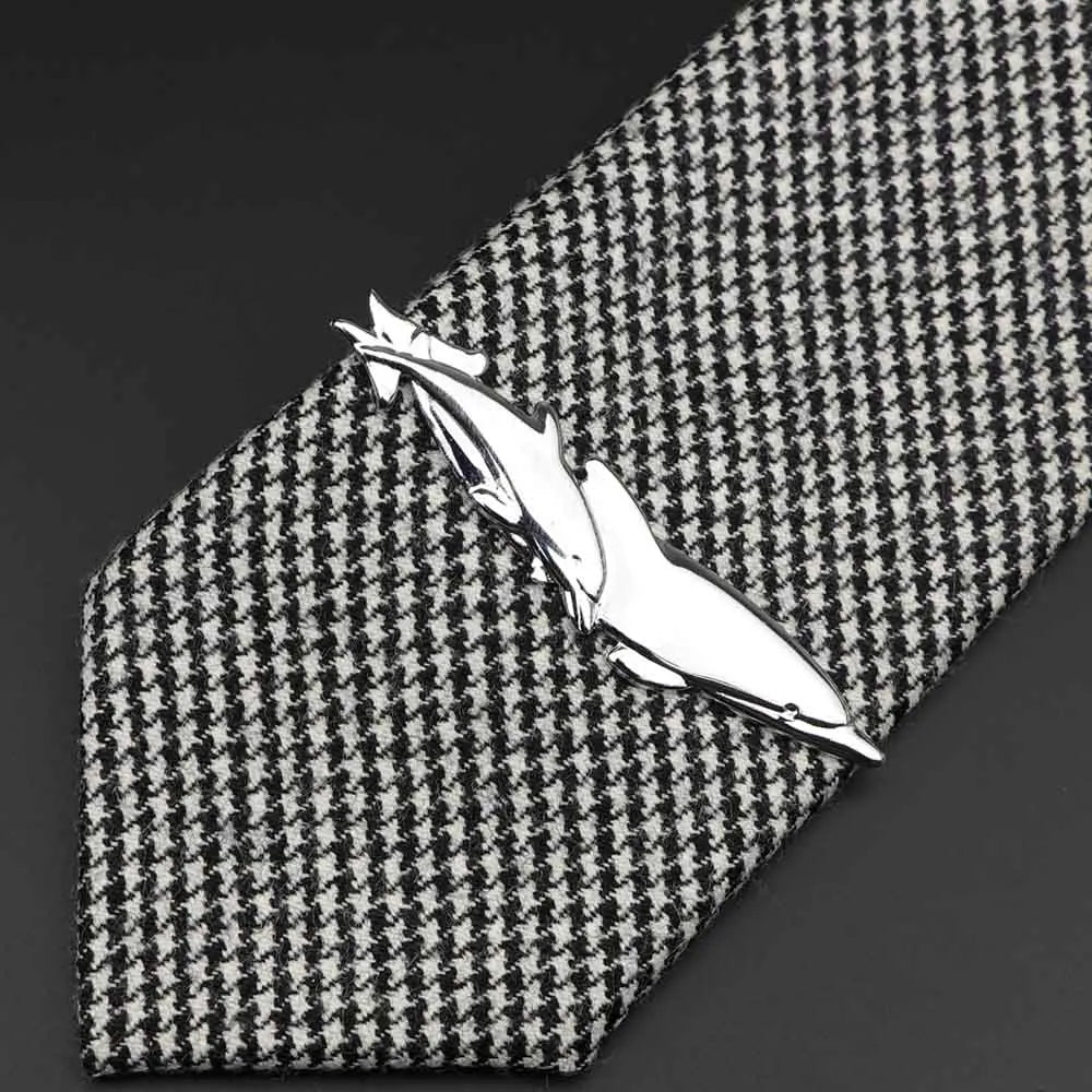 1 Piece Chrome Stainless Glasses Car Airplane Fork Spoon Shape Metal Tie Clip for Men Necktie Clips Pin For Mens Gift