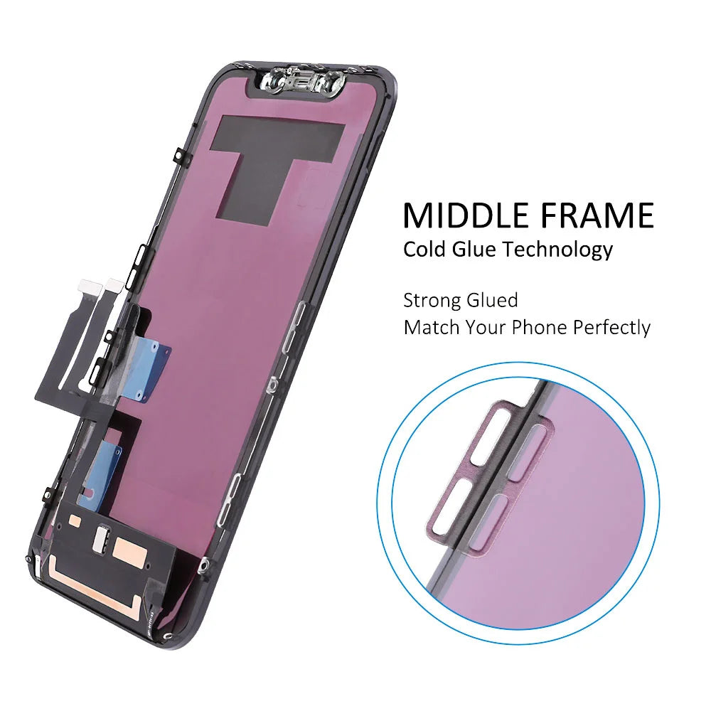 100% Excellent OLED Pantalla for iphone XR LCD Display Touch Screen Digitizer Assembly for iPhone XR LCD Replacement