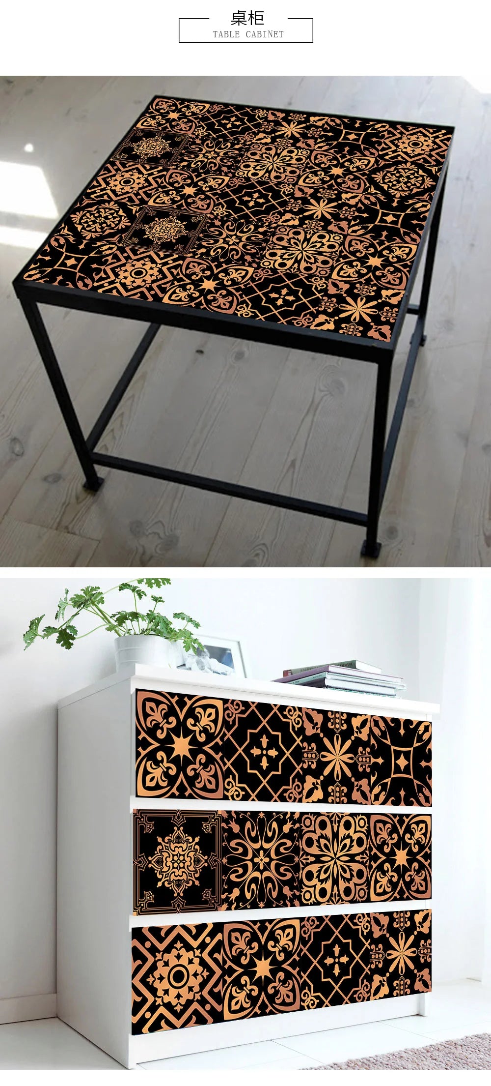 10pcs Retro Pattern Matte Surface Tiles Sticker Transfers Covers for Kitchen Bathroom Tables Floor Hard-wearing Art Wall Decals