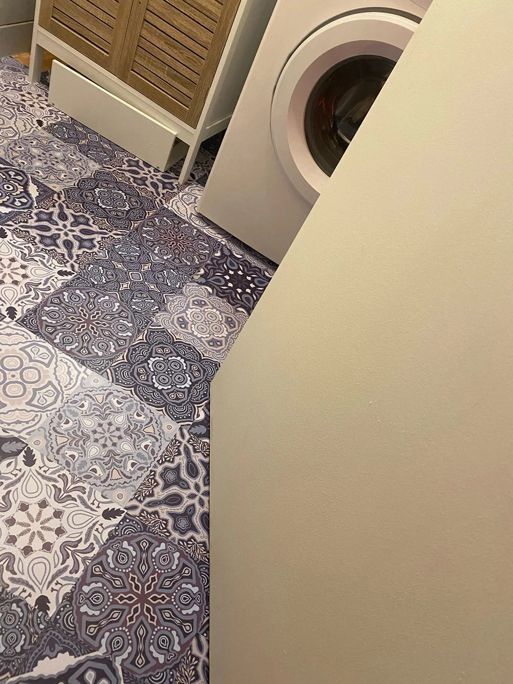 10pcs Retro Pattern Matte Surface Tiles Sticker Transfers Covers for Kitchen Bathroom Tables Floor Hard-wearing Art Wall Decals