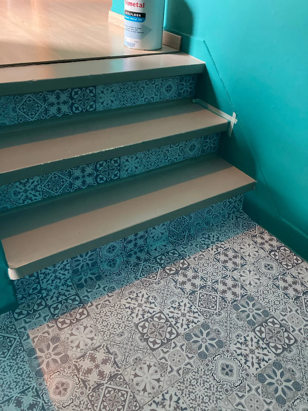 10pcs Retro Pattern Matte Surface Tiles Sticker Transfers Covers for Kitchen Bathroom Tables Floor Hard-wearing Art Wall Decals