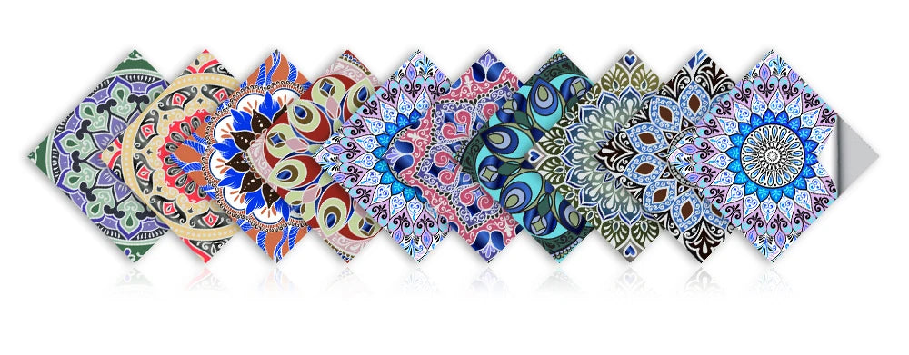 10pcs Retro Pattern Matte Surface Tiles Sticker Transfers Covers for Kitchen Bathroom Tables Floor Hard-wearing Art Wall Decals