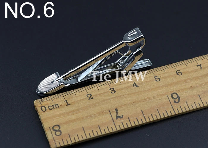 1 Piece Chrome Stainless Glasses Car Airplane Fork Spoon Shape Metal Tie Clip for Men Necktie Clips Pin For Mens Gift