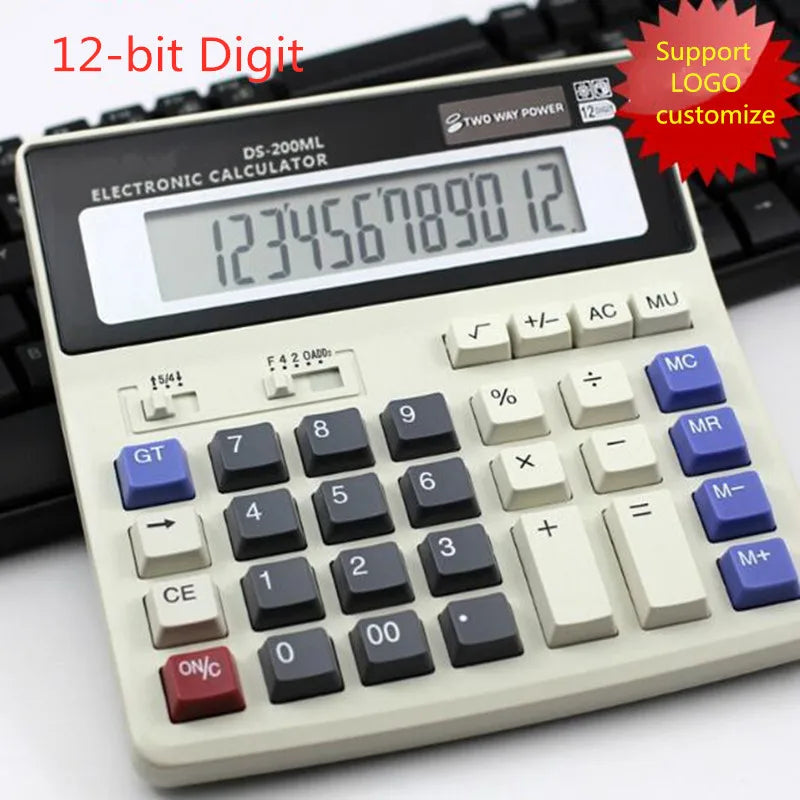 12-bit Digits Calculator Dual Power AA Coin Battery Multi-Function Simple LCD Display Calculators Office School Stationery Gifts