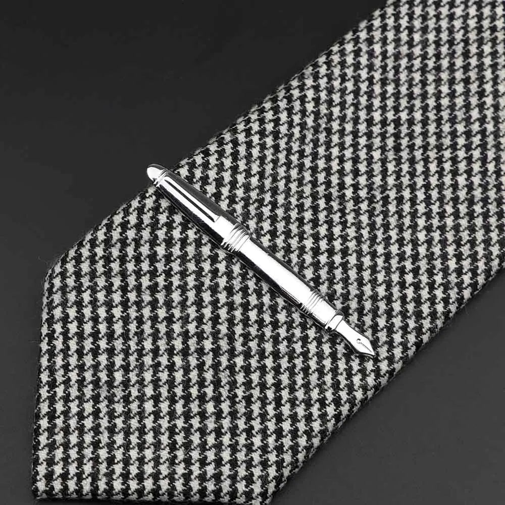 1 Piece Chrome Stainless Glasses Car Airplane Fork Spoon Shape Metal Tie Clip for Men Necktie Clips Pin For Mens Gift