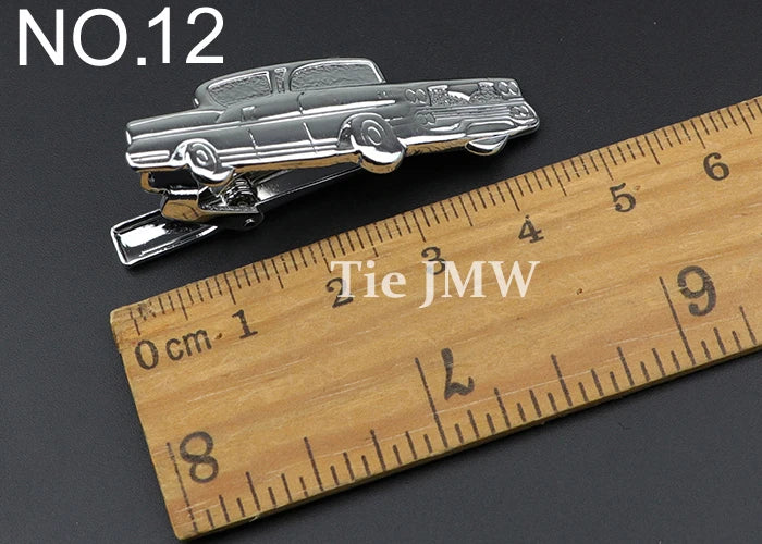 1 Piece Chrome Stainless Glasses Car Airplane Fork Spoon Shape Metal Tie Clip for Men Necktie Clips Pin For Mens Gift