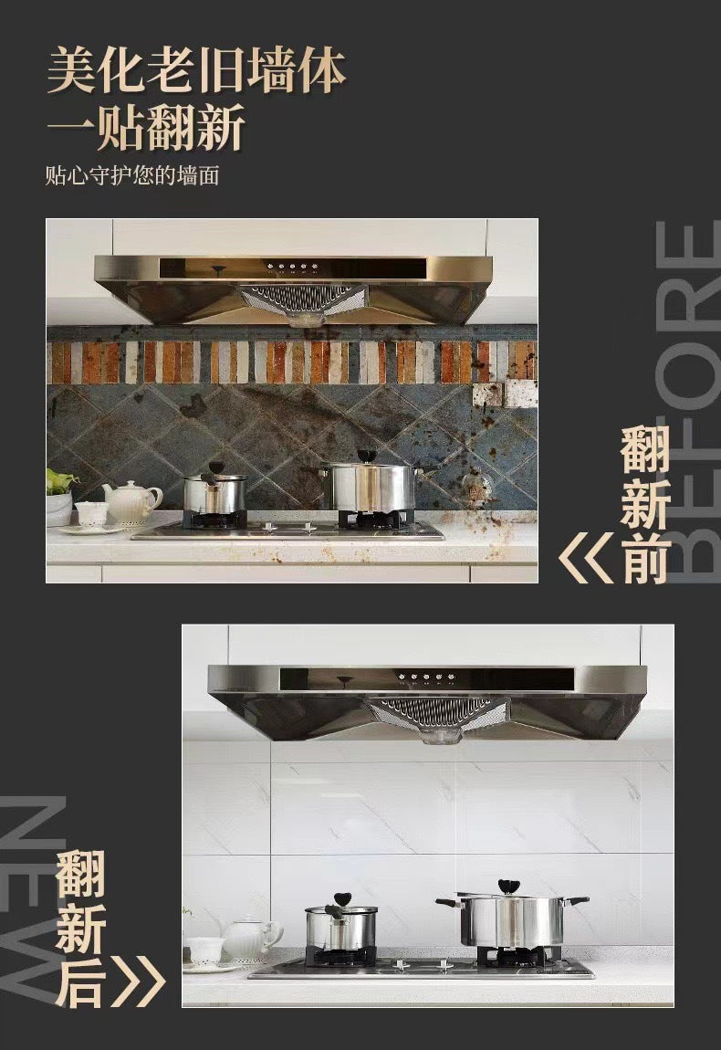 10-40PCS Imitation Marble 3D Ceramic Tile Wall Renovation Decoration Sticker Waterproof Self-adhesive Home Floor Sticker