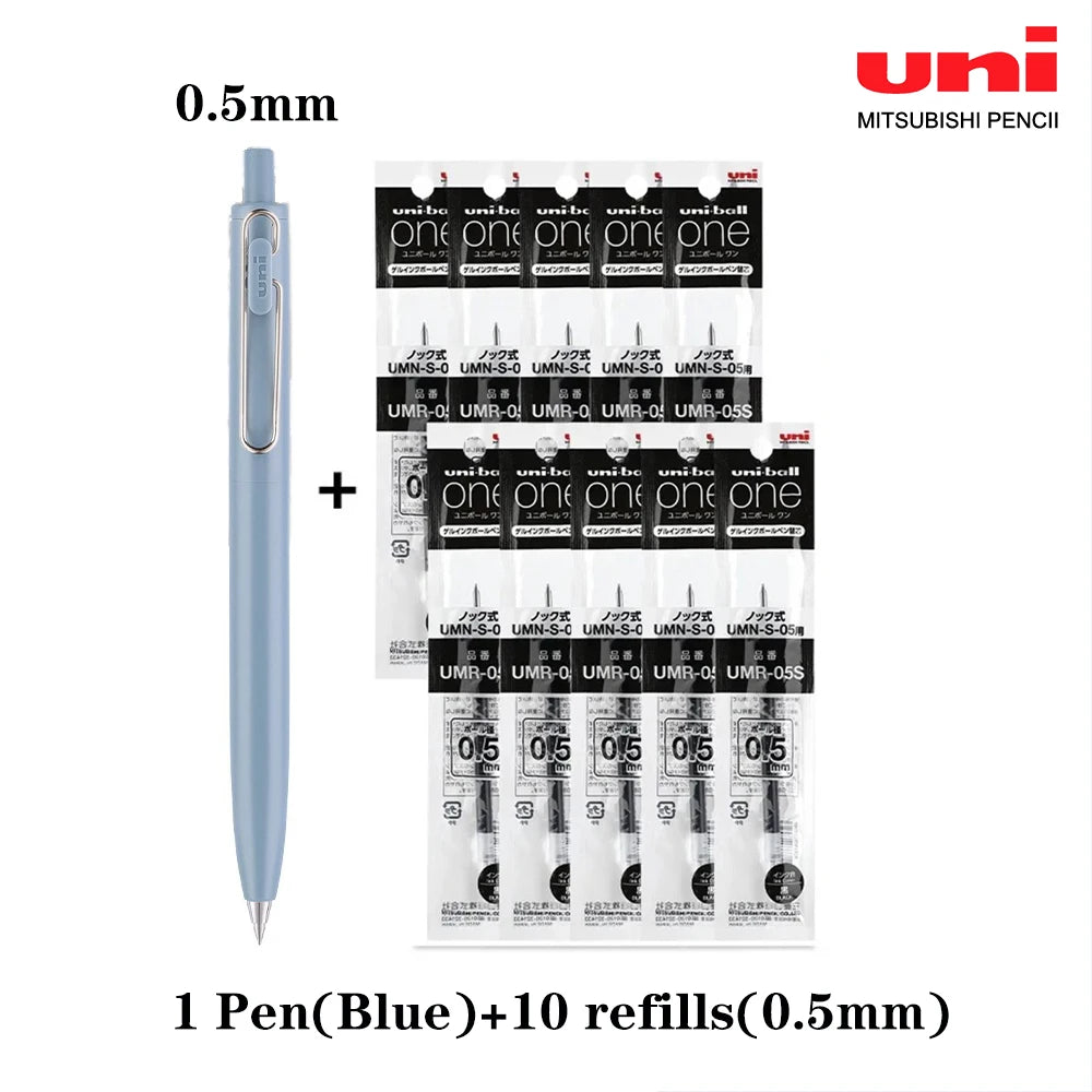 10PCS Uni-ball One Gel Pen Refill UMR-05S/UMR-38S Applicable To UMN-SP/UMN-SF Back To School Japanese Stationery 0.38mm/0.5mm
