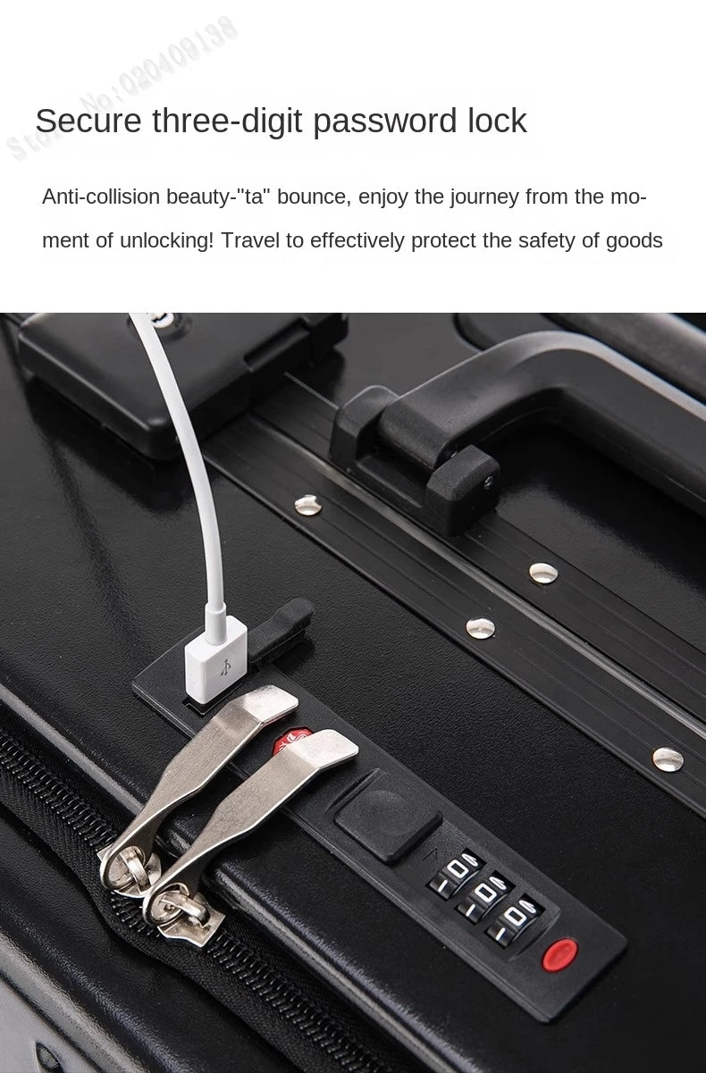 16 18 20 inch Boarding Box Front Opening Rolling Luggage Computer Laptop Layer Mini Travel Bag Cabin Trolley Case