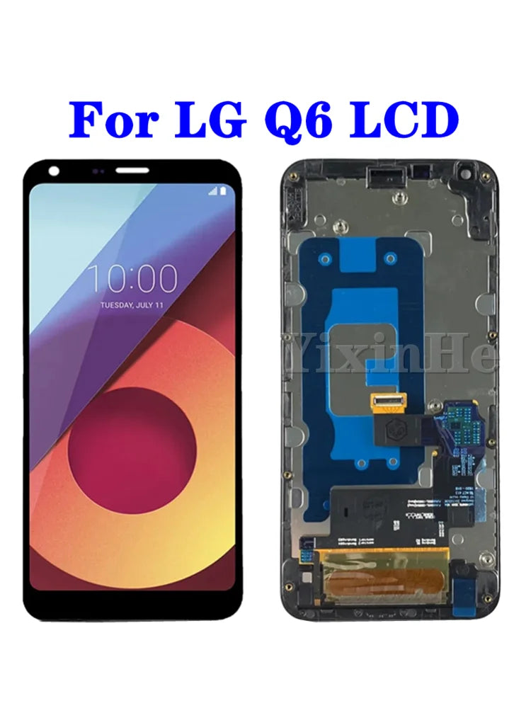 100%Tested For LG Q6 LCD Display Touch Screen Digitizer Replacement For LG Q6 Display M700A M700H M703 M700Y M700 LCD With Frame