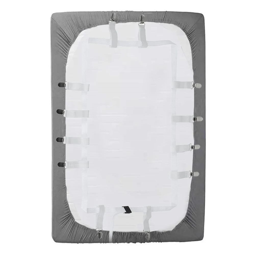 12 Clips Bed Sheet Holder Straps Bed Sheet Fasteners Adjustable Elastic Suspenders Bed Sheet Clips Bedding Accessories Keep Tidy