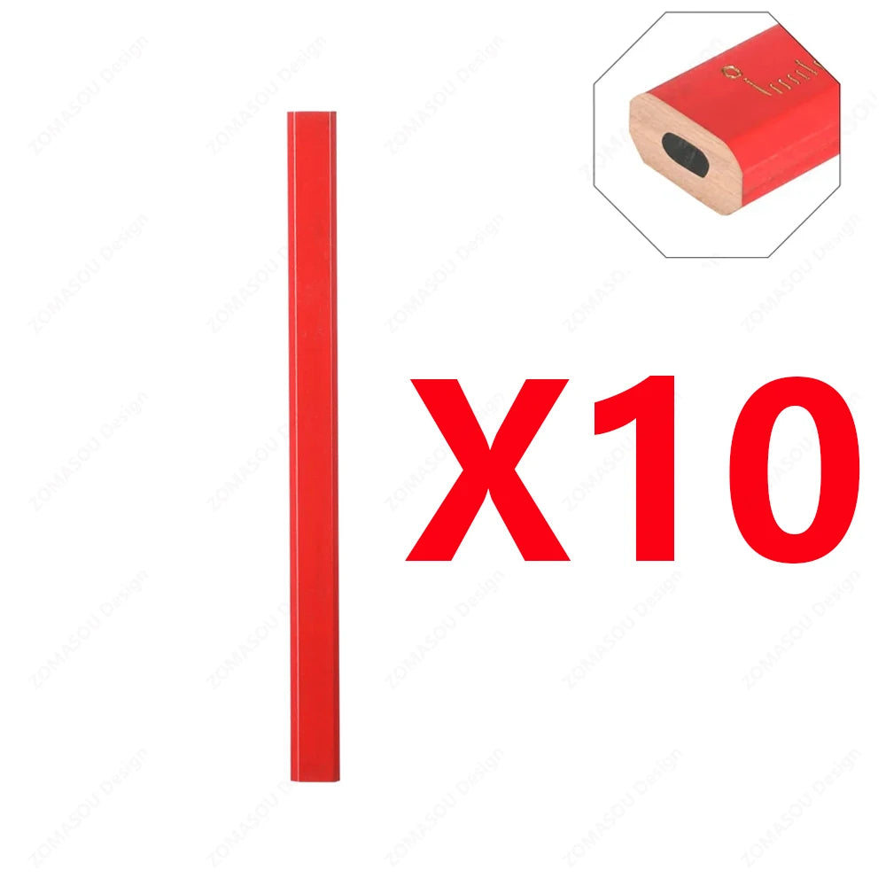 150-1Pcs Heavy Duty Octagonal Hard Black Carpenter Pencils Woodworking Pencils Site Dedicated Square for Marking Wood Concrete