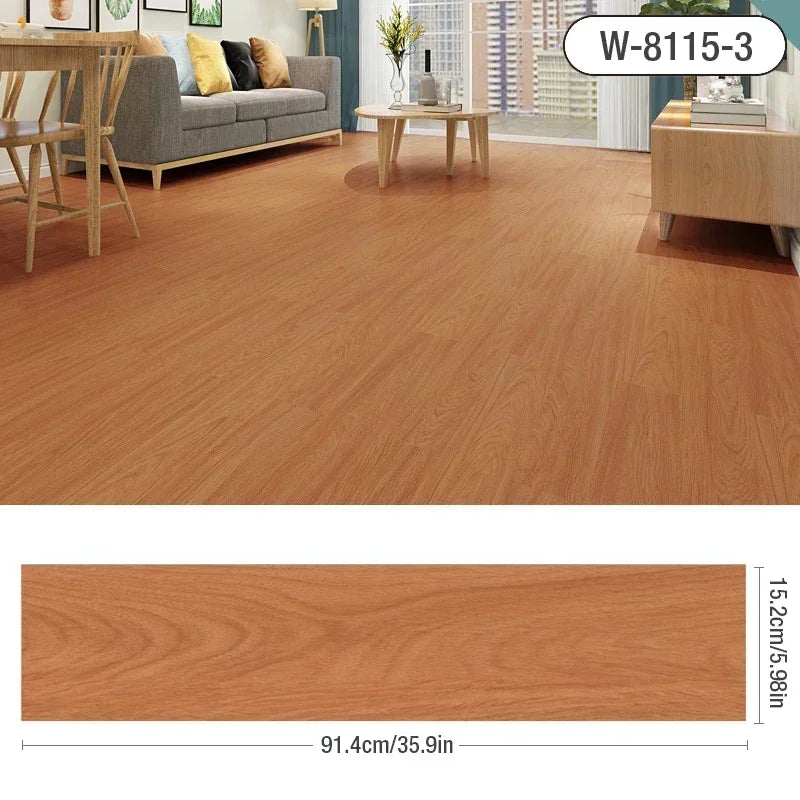 Wood grain floor stickers modern style PVC wall stickers waterproof self-adhesive living room bathroom kitchen home decoration