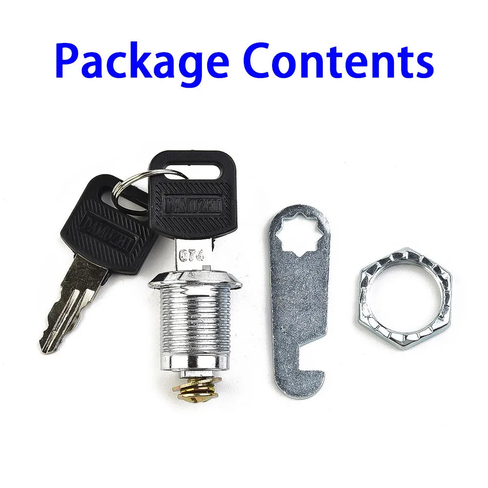 16/20/25/30mm Cam Lock Door Barrel Drawer Cabinet Mail Box Locker Cupboard + 2 Keys Cabinet Office Desk Letter Box Cam Locks
