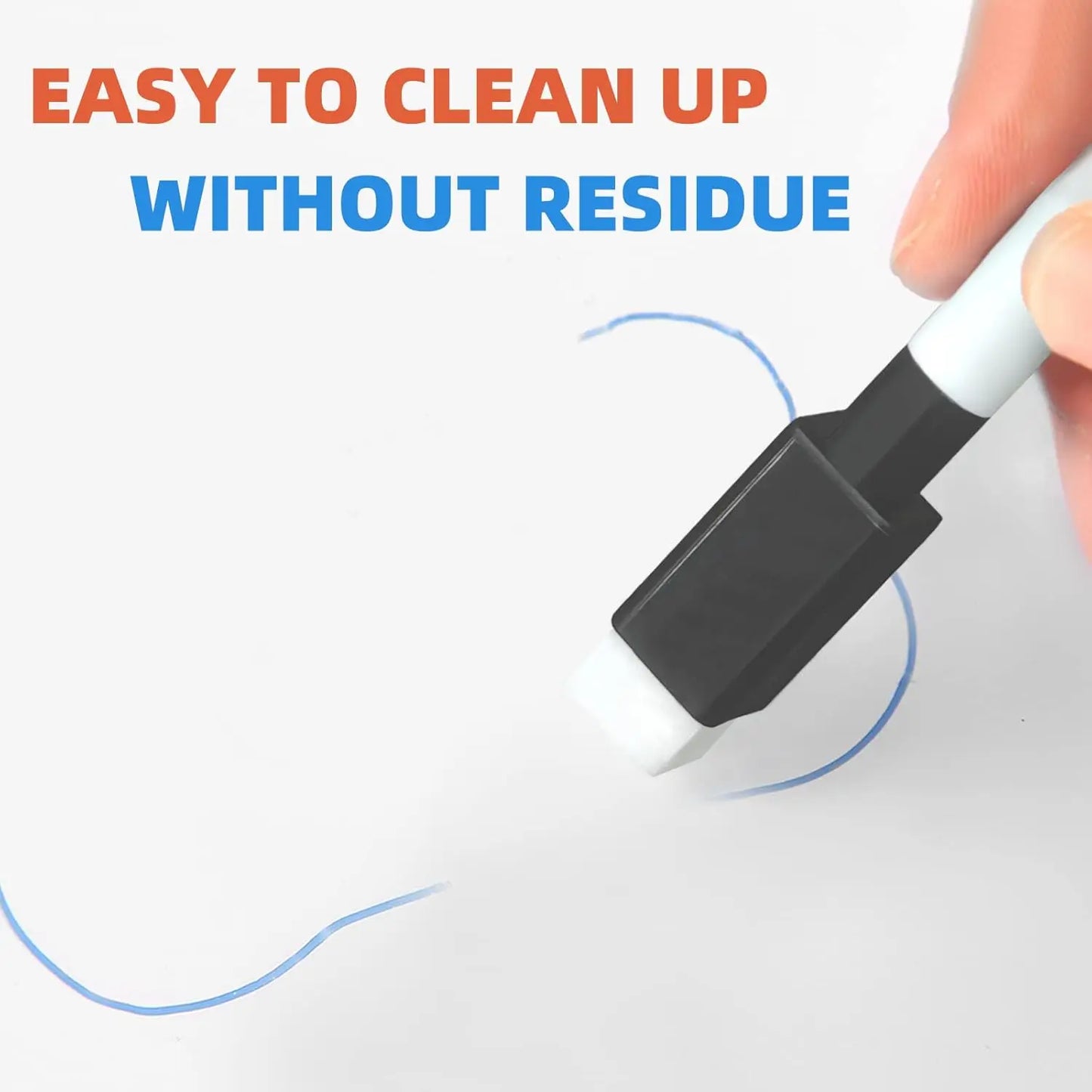 100Pcs Whiteboard Marker Pens Fine Point Tip with Eraser Cap Mini Bulk Black Dry Erase Markers for Teachers School