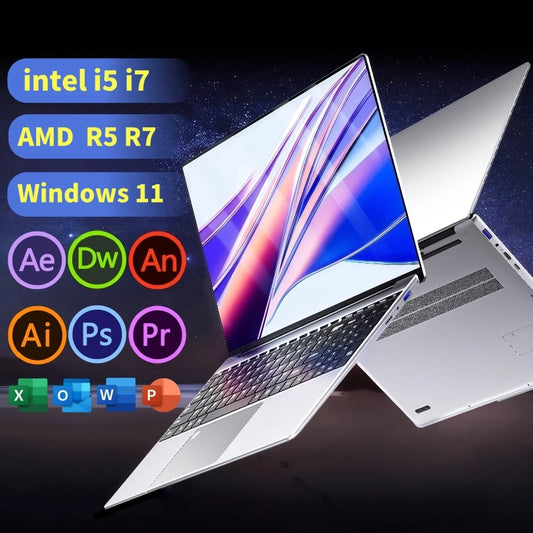 15.6" Intel N5095 Gaming Laptop Portable Notebook computer PC Core i5/i7 16GB DDR4 512GB/1TB IPS Windows 11 Backlit Keyboard
