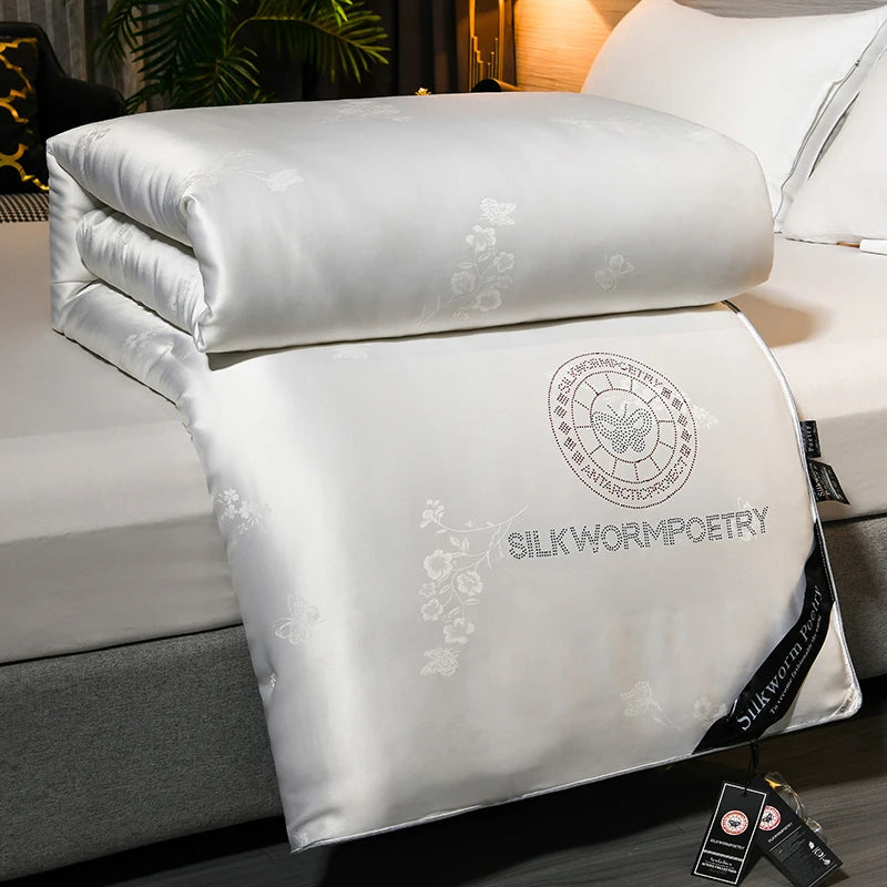 100% silk quilt natural mulberry silk spring autumn comforter thickened winter warm blanket fashion high end summer silk quilt