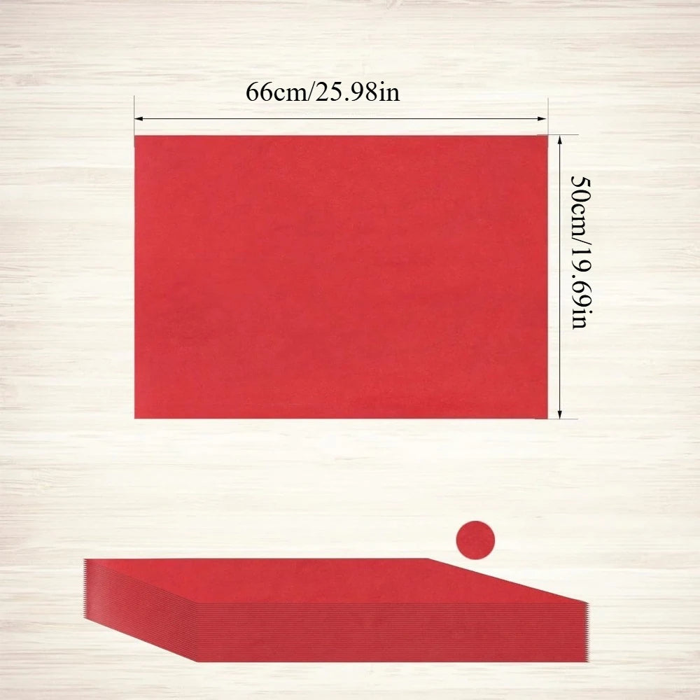 10-100 Sheets Red Tissue Paper 50x66cm Red Wrapping Paper Bulk for Weddings Birthday DIY Project Wrapping Crafts