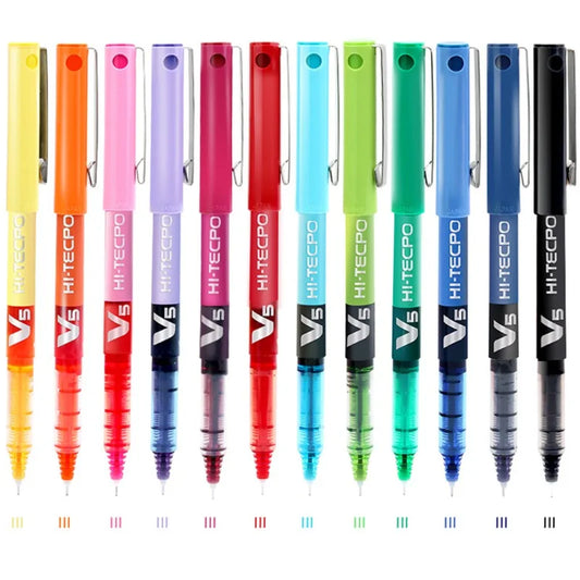 1 Piece PILOT BX-V5 Gel Pens Fine Point 0.5MM Quick Dry Straight Liquid RollBall Pen Smooth Ink Gelpen Kawaii Japan Stationery