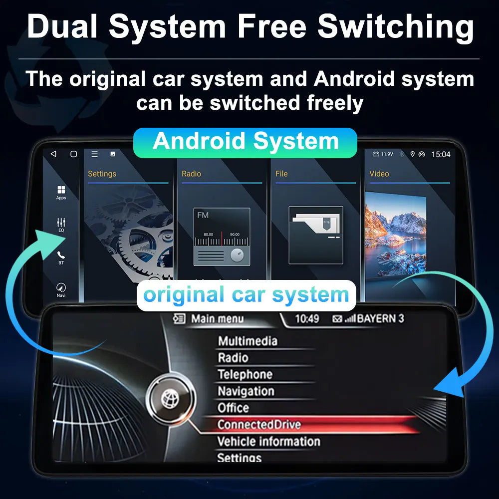 12.3 inch Android 14 GPS DSP BT Carplay Car Radio Multimedia Player for BMW 7 Series 2010 - 2015 CIC NBT System Auto Accessories