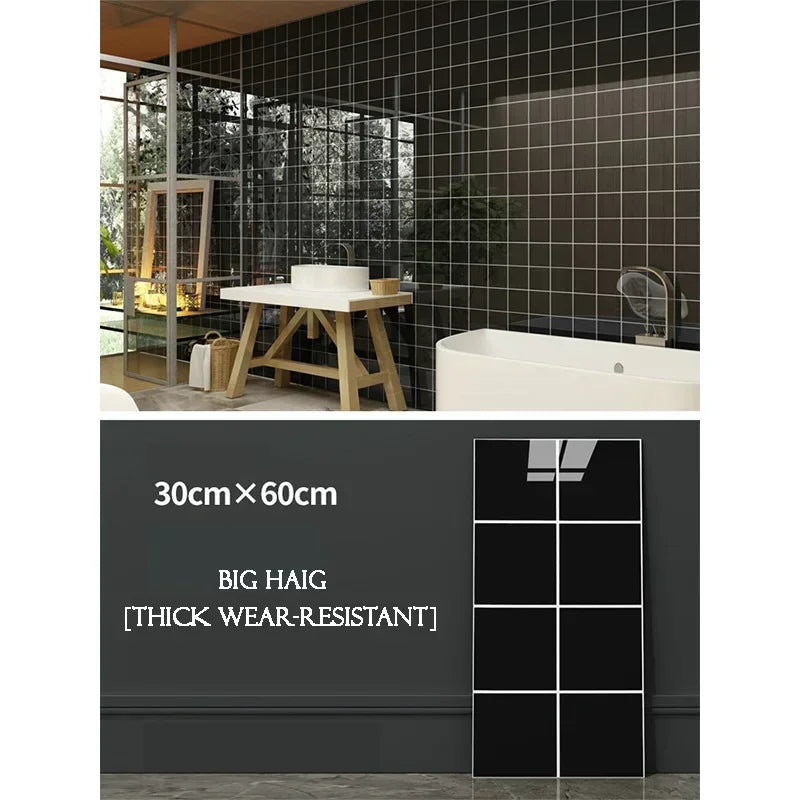 10PCS Marble Imitation Ceramic Tile Wall Sticker PVC Waterproof Oil-proof Moisture-proof Wallpaper Bathroom Kitchen Decoration