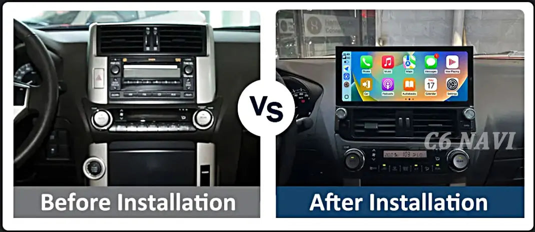 12.3 inch Ultra-thin Screen DSP Android 14 For Toyota Land Cruiser Prado 150 2010 - 2013 GPS Radio Multimedia Player 4G Navi Car