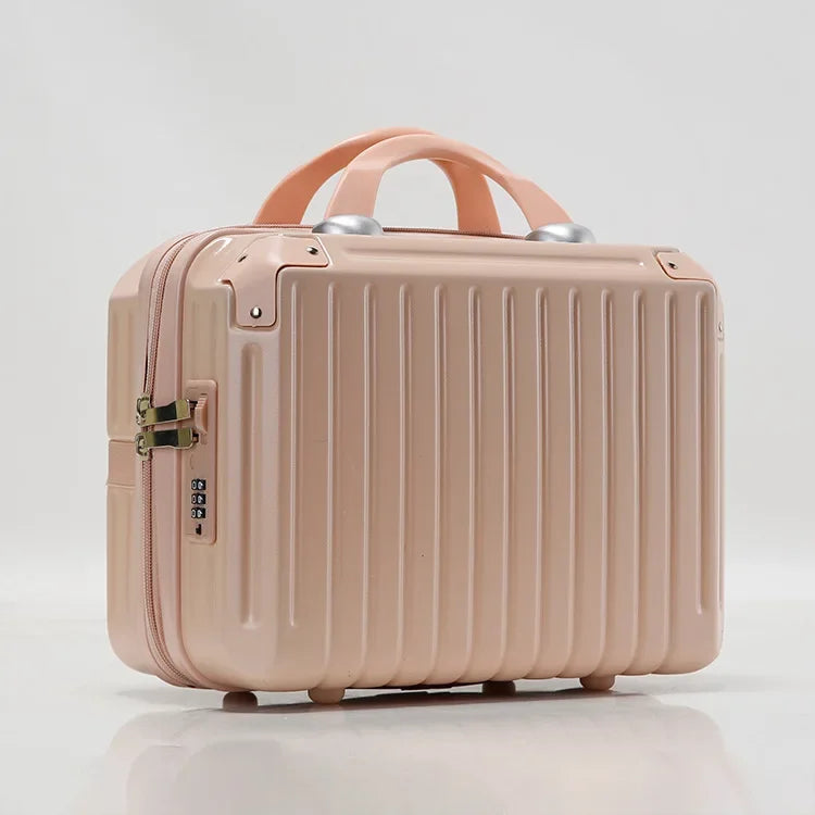 16 Inch Large Capacity Portable Lightweight Luggage Case Female Zipper Lock Cosmetics Storage Bag Small Boarding Mini Suitcase
