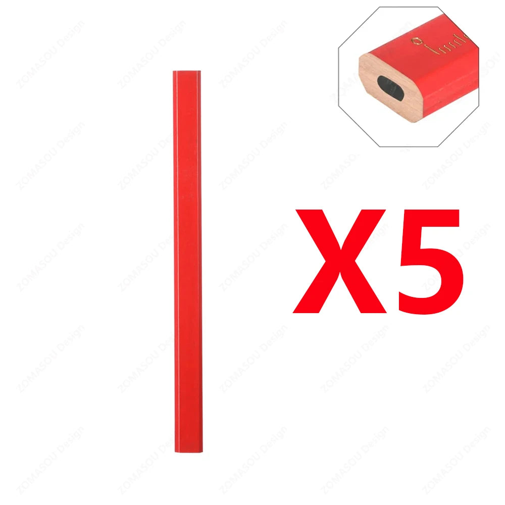 150-1Pcs Heavy Duty Octagonal Hard Black Carpenter Pencils Woodworking Pencils Site Dedicated Square for Marking Wood Concrete