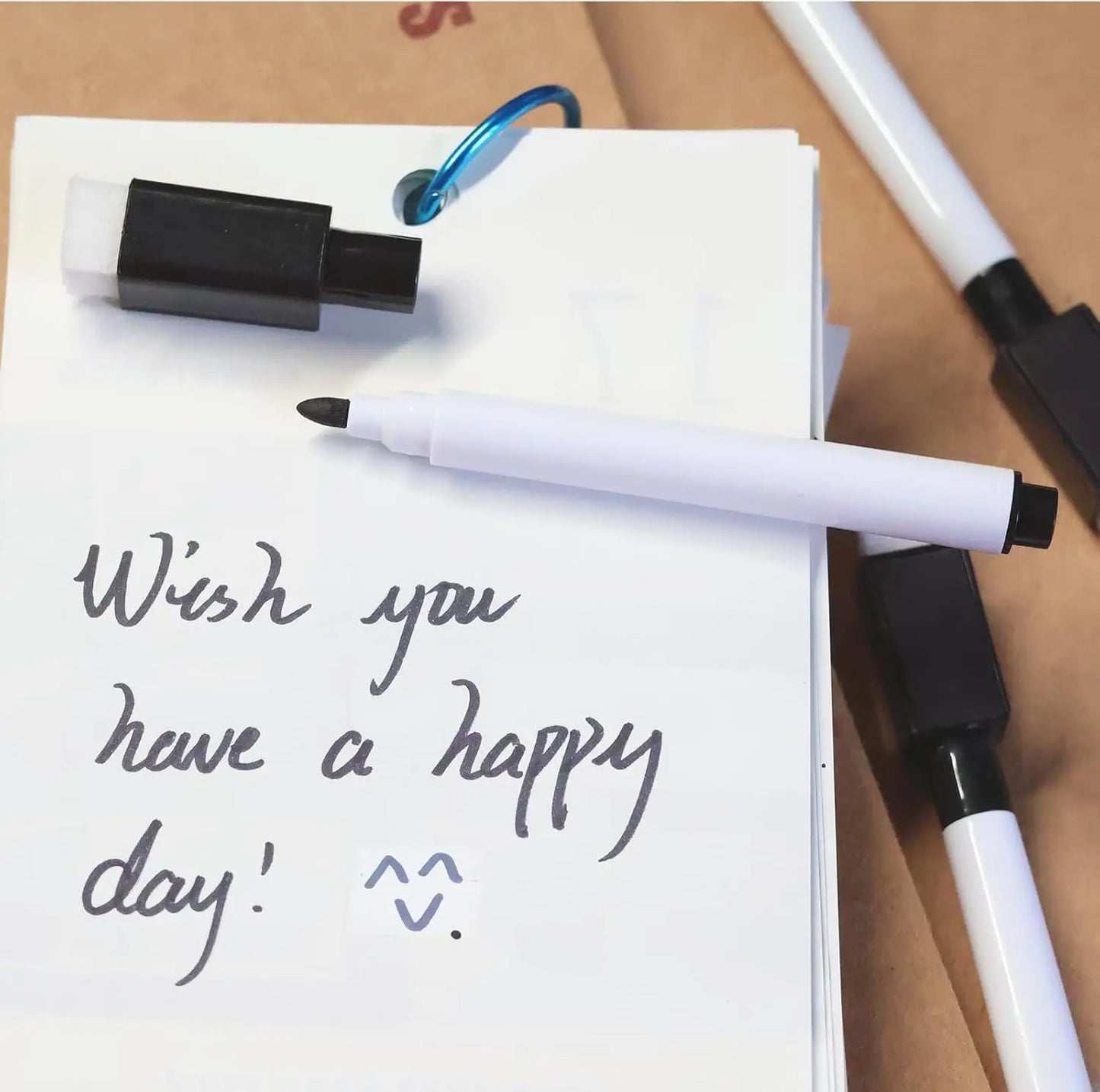 100Pcs Whiteboard Marker Pens Fine Point Tip with Eraser Cap Mini Bulk Black Dry Erase Markers for Teachers School