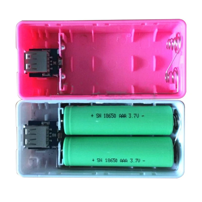18650 Power Bank Battery Charger Case 5V 1A Portable USB Power Bank Kit Storage DIY Box For Phone MP3 Electronic Charging