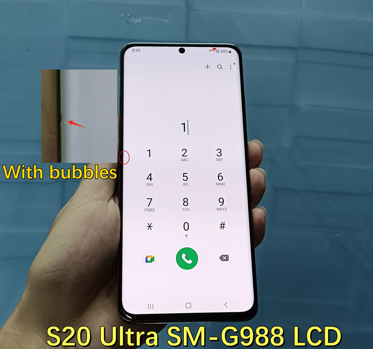 100% Work For Samsung Galaxy S20 Ultra G988 G988F LCD Display Touch Screen Digitizer Assembly For Samsung S20Ultra LCD With Line