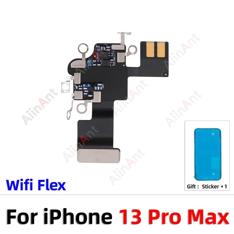 100% Test AiinAnt Bluetooth GPS Cellular Antenna NFC WI-FI Signal Wifi Flex Cable For iPhone 13 Pro Max mini with Sticker