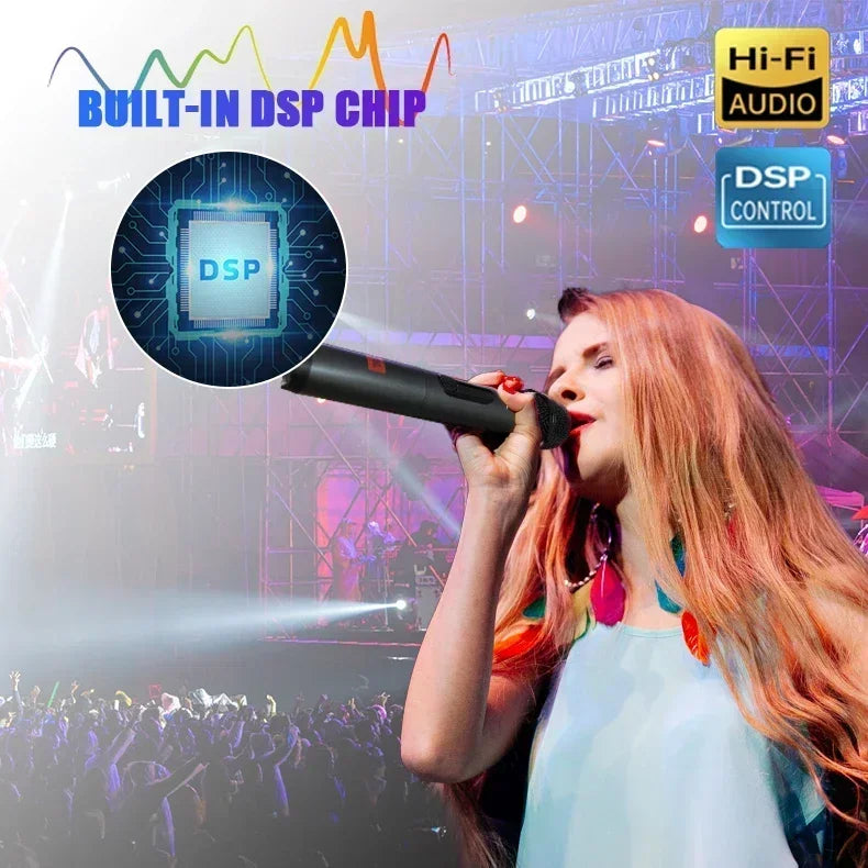 100% Original JBL One to Two Wireless Microphone Microphone Microphone UHF Dual Channel Transmitter Home KTV Stage DJ