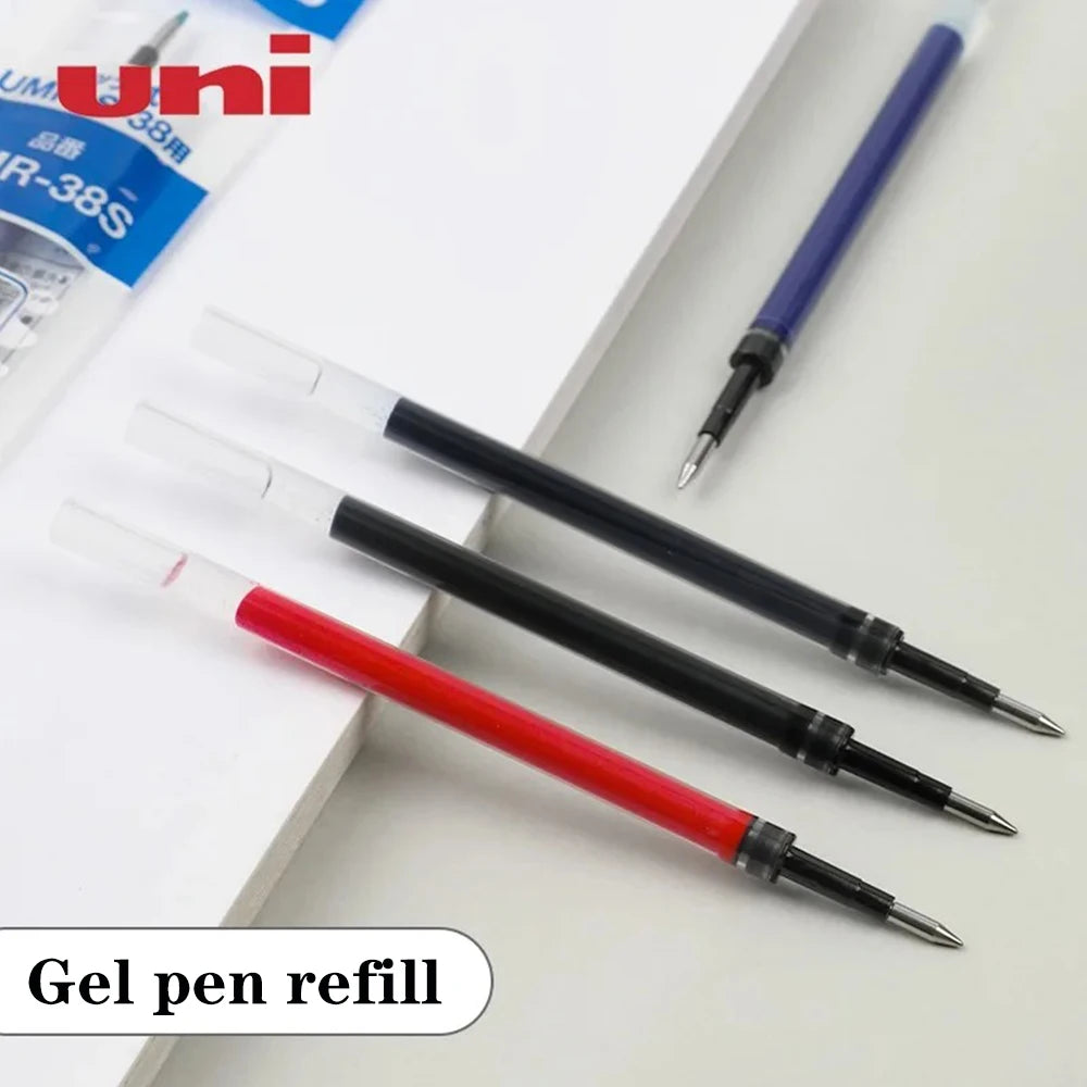 10PCS Uni-ball One Gel Pen Refill UMR-05S/UMR-38S Applicable To UMN-SP/UMN-SF Back To School Japanese Stationery 0.38mm/0.5mm