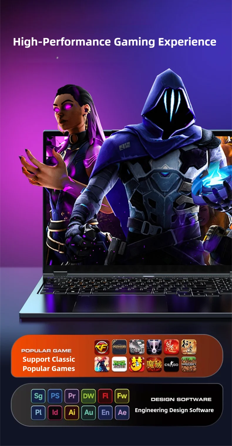 16.1" intel core i7-8750H gtx1050 gaming laptops portable notebook computer pc 32GB DDR4 1TB windows 11 Backlit Keyboard special