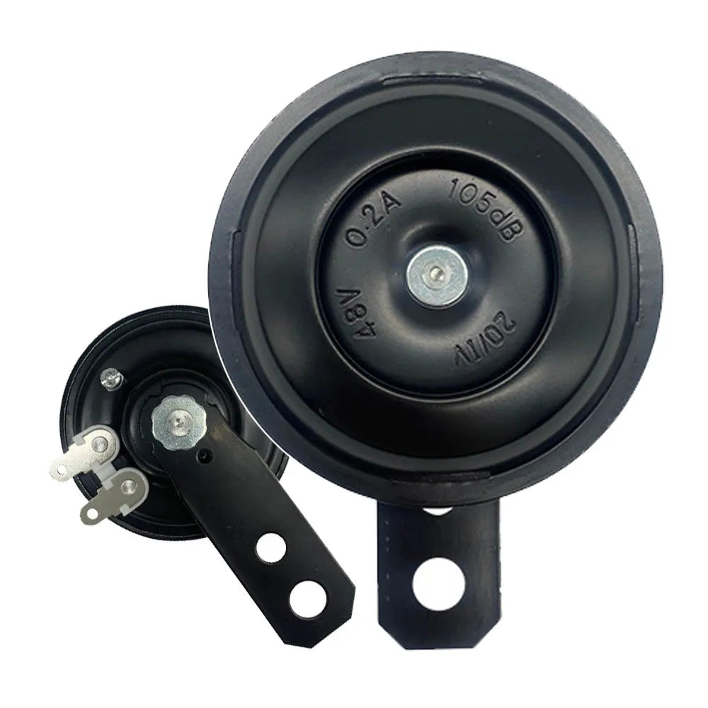 12V 48V 60V General Motorcycle Electric Horn Kit Waterproof Round Speaker Loud Electric Horn Suitable for Bicycle Scooter 105dB