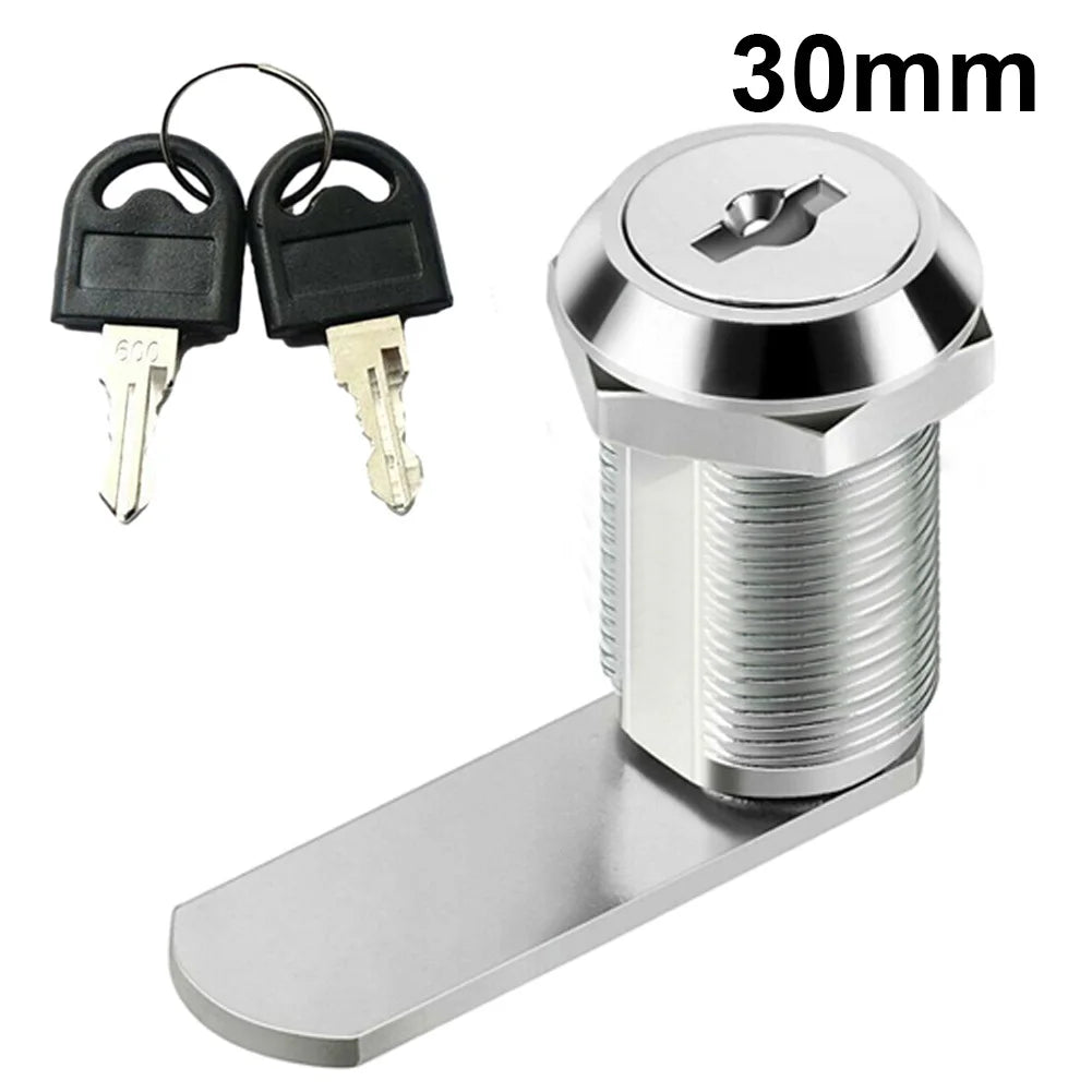 16/20/25/30mm Cam Lock Door Cabinet Mailbox Security Lock Drawer Cupboard Locker With 2 Keys Furniture Hardware