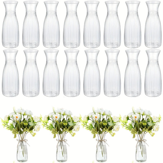 10pcs striped vases, beautiful decorative vases, suitable for various floral displays, festivals, and home decorations