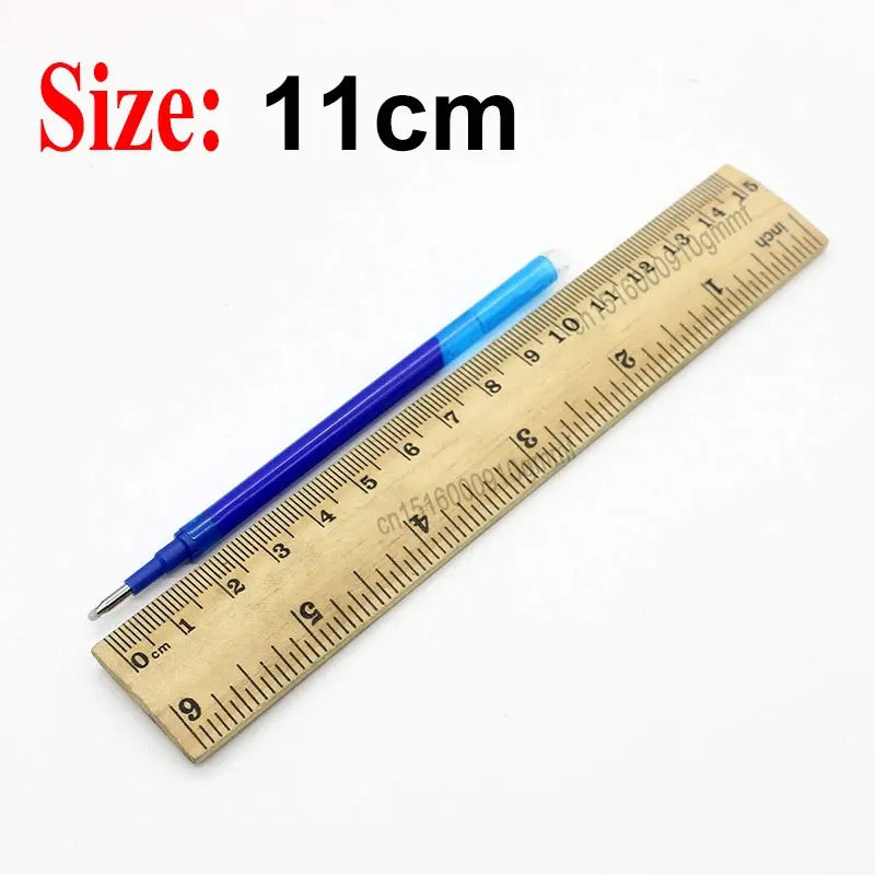 0.7mm 0.5mm Tip Retractable Erasable Gel Pen Refill Large Capacity 8 Color Ink Cartridge Rods Washable Handle Writing Stationery